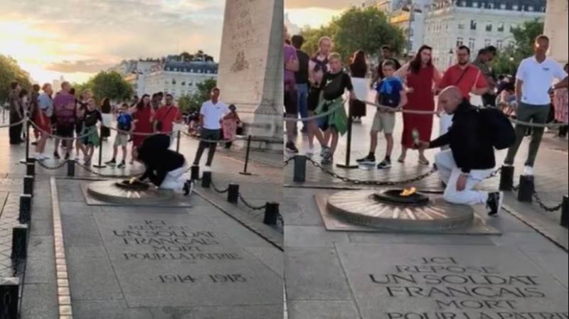 Man outrages France by lighting cigarette from memorial flame