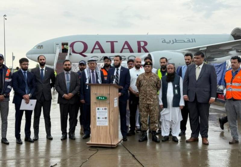 Pakistan sends 18th humanitarian aid consignment to Gaza