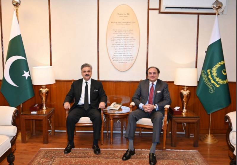 FM Aurangzeb calls on CJP Justice Yahya Afridi