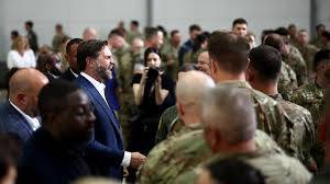 Vance visits US troops during UK trip