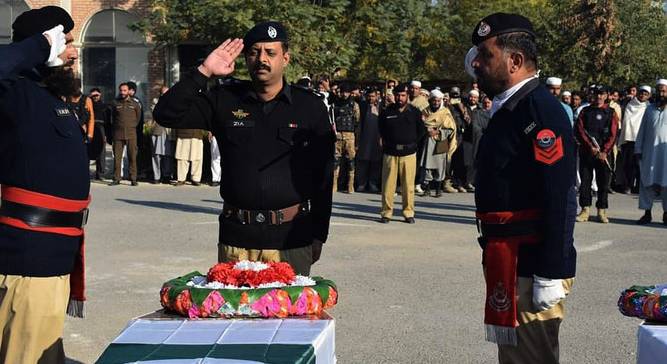 Five cops martyred in militants’ attacks in KP 