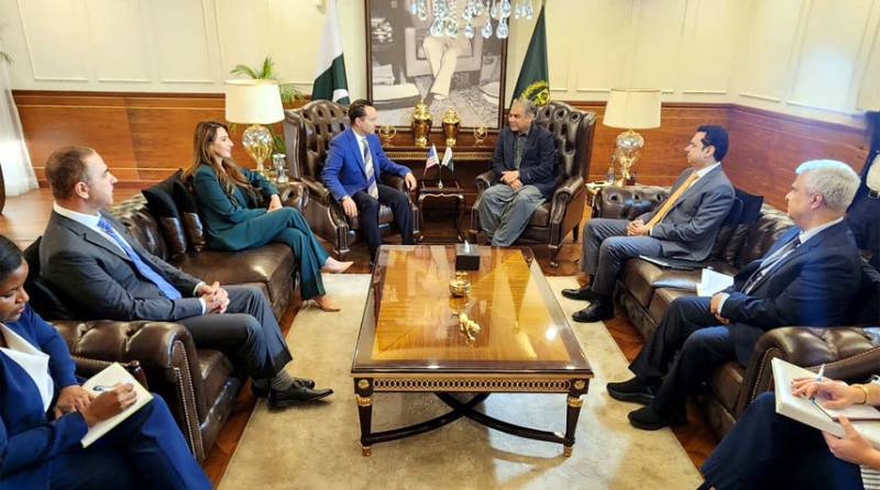 US counter-terrorism coordinator Gregory Lografo calls on Mohsin Naqvi