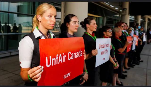 Air Canada set to shut down over flight attendants strike