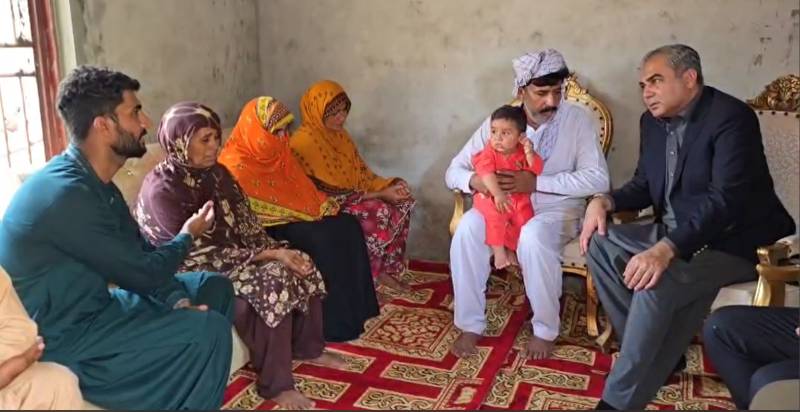 Interior Minister Naqvi visits residence of martyred Captain Asif in Uch Sharif 