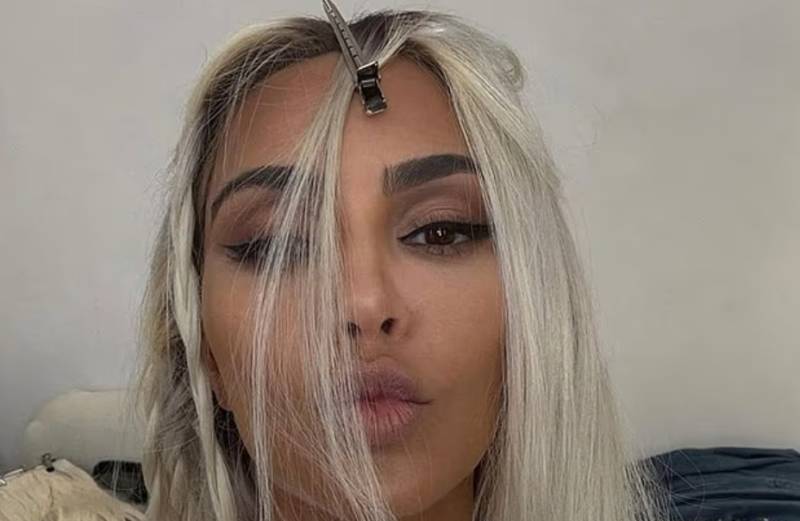Kim Kardashian shocks fans with bold platinum hair makeover