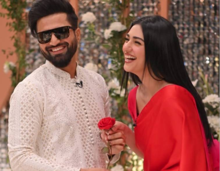 Falak Shabbir's heart-melting surprise for Sarah Khan on set
