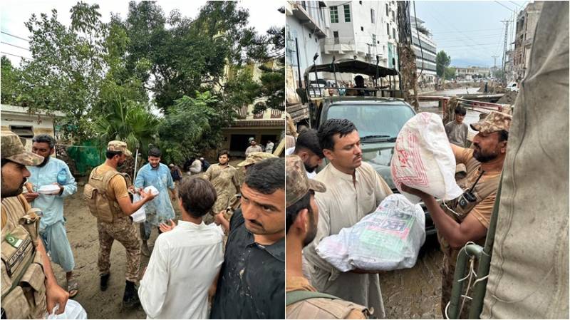 Pakistan Army's relief operations continue in flood-hit areas