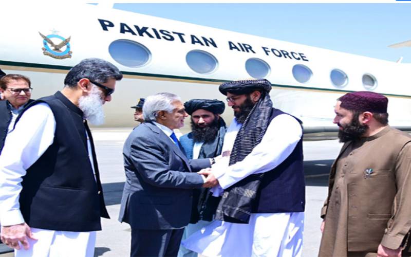 Ishaq Dar lands in Kabul to take part in FMs’ trilateral meeting