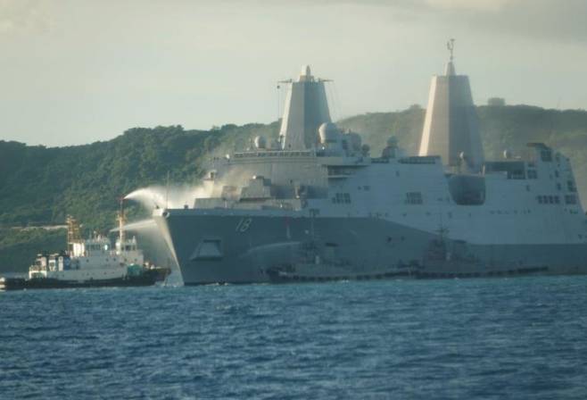 US Navy ship on fire for 12 hours off Japan
