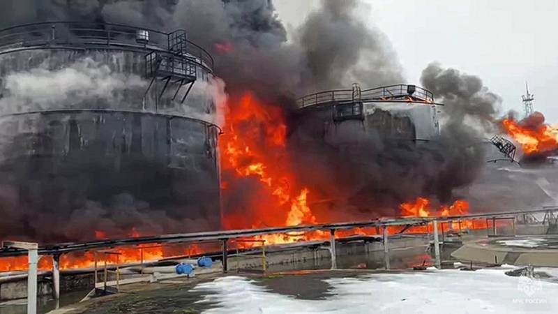 Russian fuel prices surge after Ukraine hits refineries
