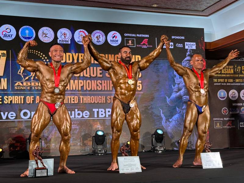 Pakistan clinches two gold medals at Asian Bodybuilding Championship in Bangkok