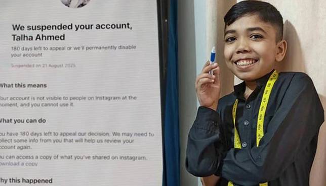 Instagram permanently suspends Talha Ahmed's account