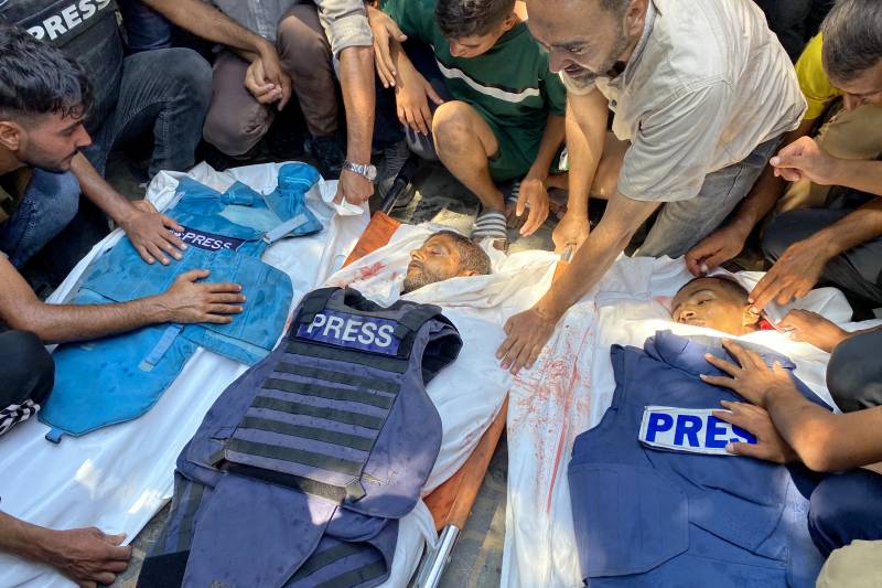 Five journalists among 20 killed in Israeli strikes on Gaza hospital: civil defence