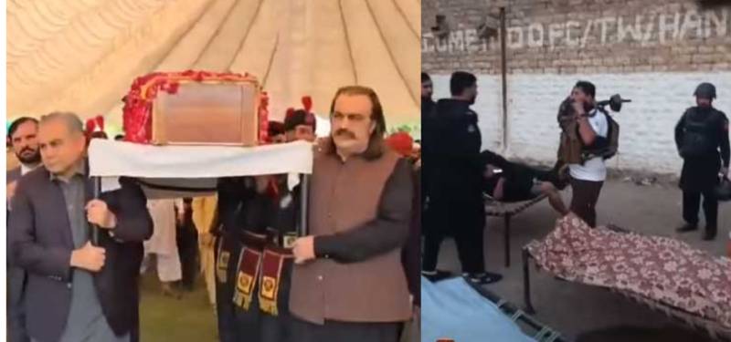 Naqvi visits FC Headquarters in Peshawar, attend funeral prayers of martyred
