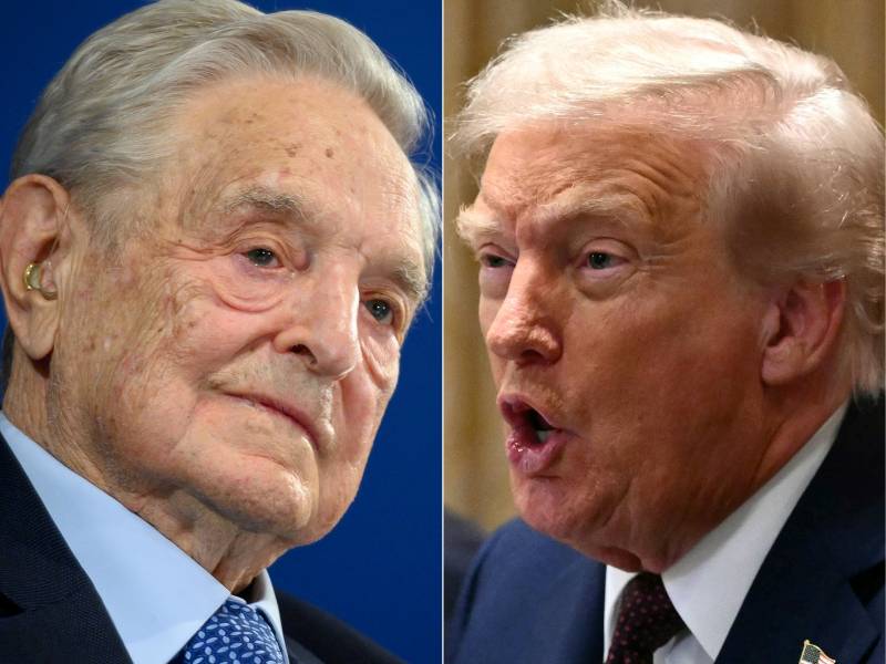 Trump urges criminal charges against George Soros, son