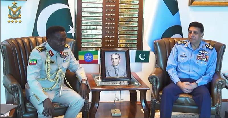 Ethiopian Air Force chief calls on Air Chief Marshal Zaheer Baber Sidhu