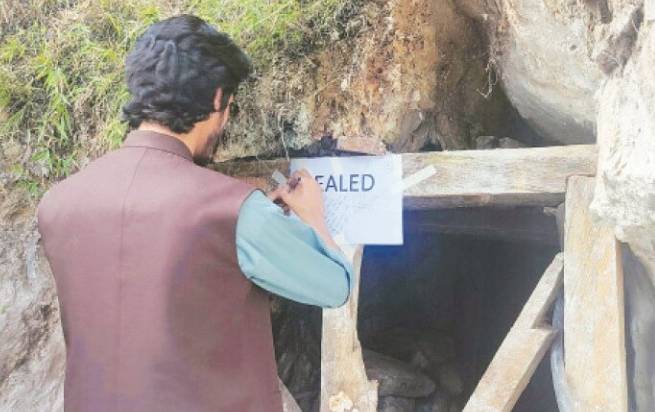 Illegal mine which caused landslide sealed in Abbottabad 