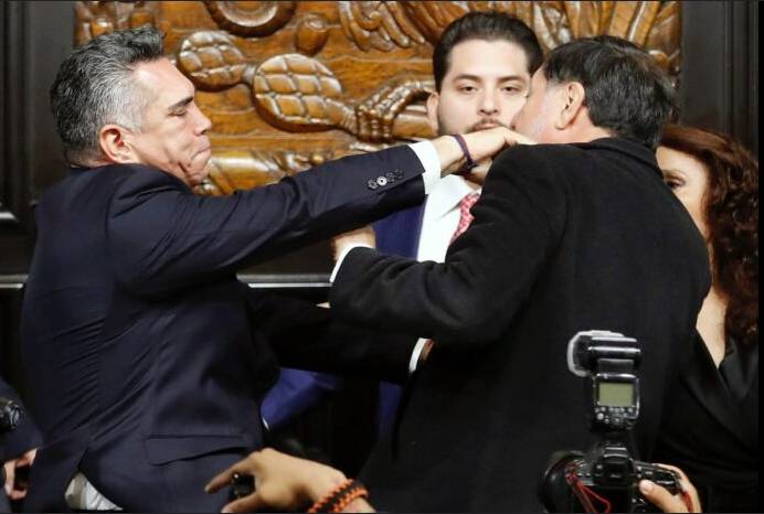 Mexican senators come to blows after heated debate
