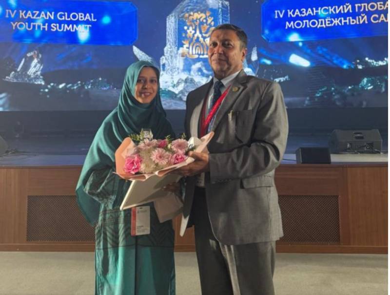 Pakistani scientist wins Best Young Researcher Award at Kazan Global Youth Forum