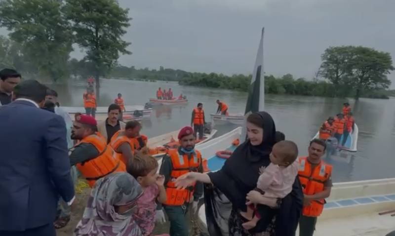 Punjab CM Maryam Nawaz visits flood-hit areas, consoles affected families in Kasur
