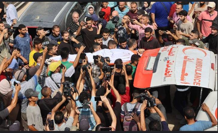 International media protest over journalist deaths in Gaza