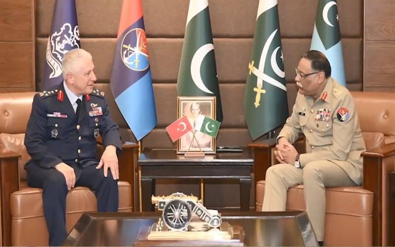 Turkish Air Force chief calls on CJCSC General Sahir Shamshad