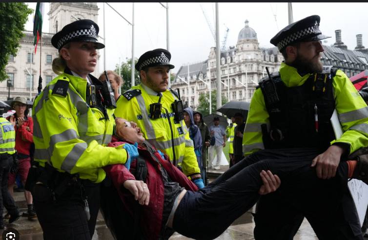 Six activists charged in Britain over support for Palestine Action