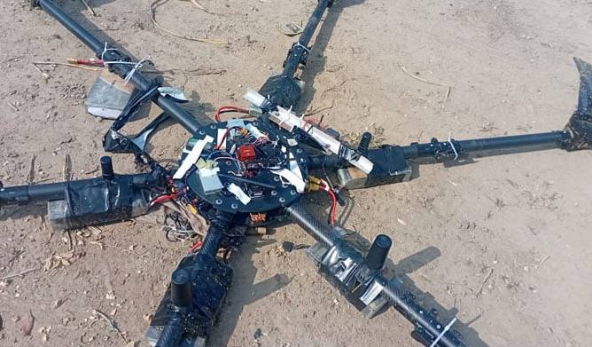 Indian drone captured by civilians in Zafarwal