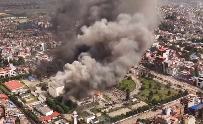 Nepal parliament torched after PM Sharma Oli resigns 