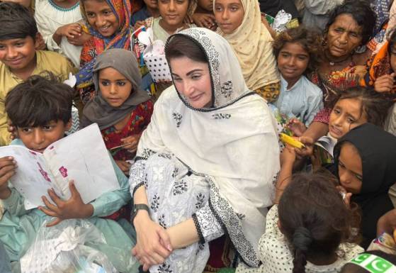Punjab CM Maryam conducts aerial inspection of flood-hit areas
