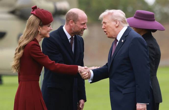 Trump meets Prince William and Princess Catherine as UK state visit begins