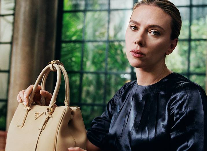 Scarlett Johansson makes her twin, with her twin, in spooky Prada ad