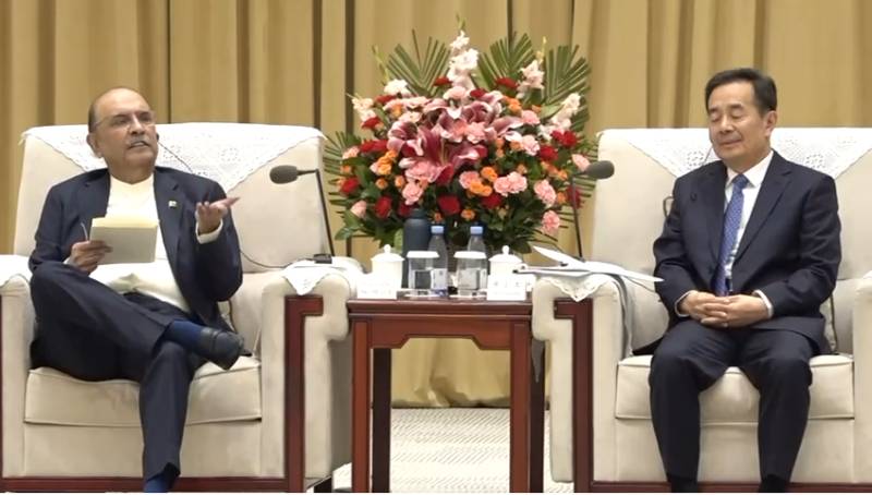 President Zardari meets Communist Party secretary of Xinjiang
