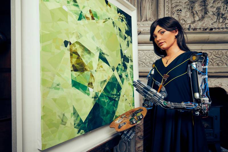 AI-backed robot painting aims to boost artist income