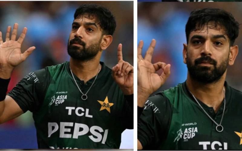 Haris Rauf ridicules Indian fans with 6-0 gesture in Asia Cup Match