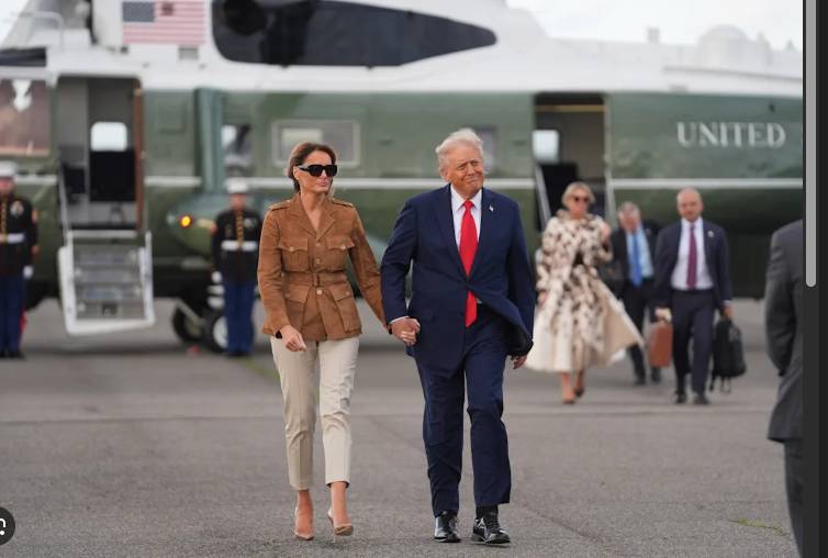 Man charged with shining laser pointer at Trump helicopter