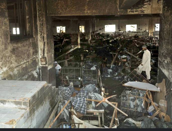 Fire erupts in garments factory in Karachi