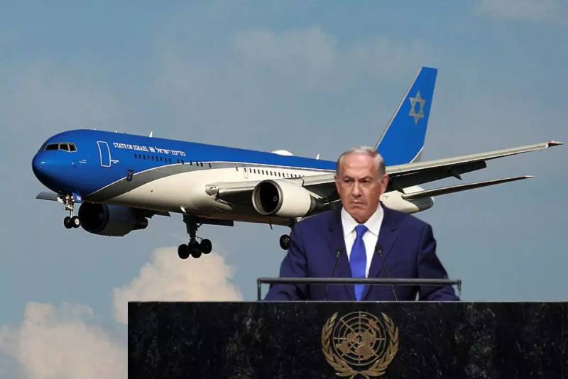 Netanyahu's plane takes unusual route to UN summit
