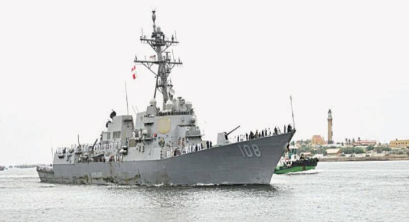 US warship docks at Karachi Port for joint drill