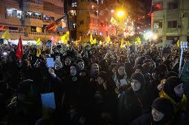 Hezbollah supporters gather at Nasrallah's tomb to commemorate killing