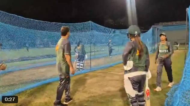 Pakistan women’s team holds training session ahead of second warm-up match in Colombo