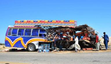 Passenger coach accident in Sindh kills two