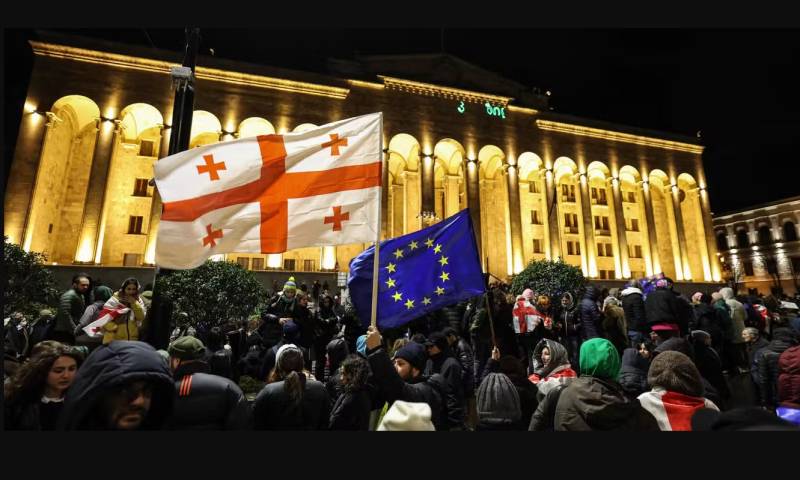 EU calls for 'calm and restraint' after Georgia vote