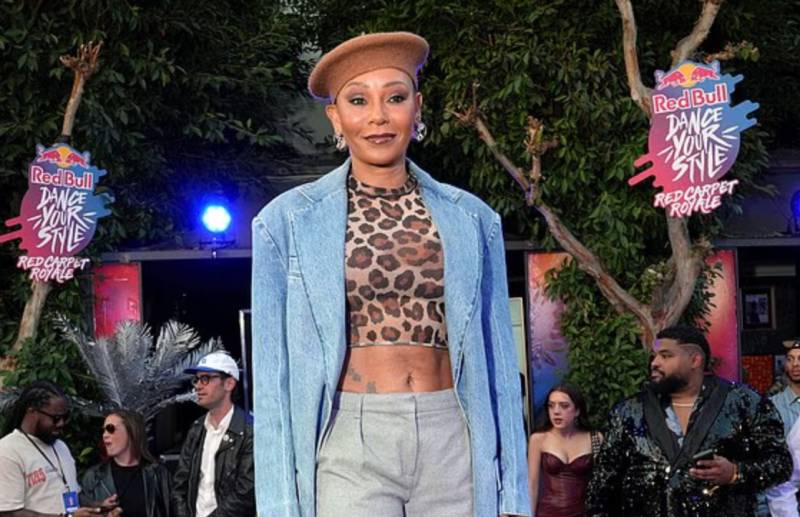 Mel B turns heads in leopard print outfit at LA red carpet