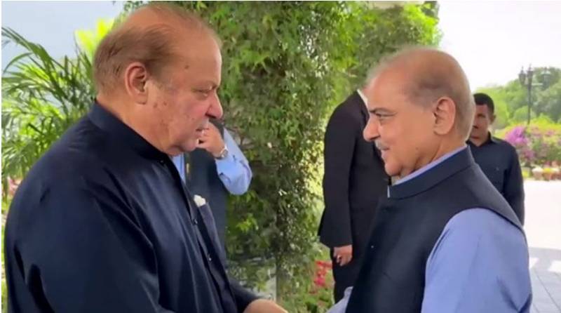 PM Shehbaz meets Nawaz Sharif, holds discussions on provocations from Afghanistan 