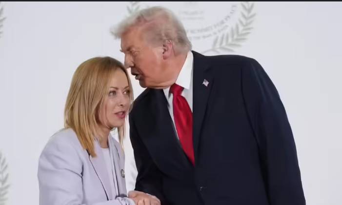 Trump calls Italian PM 'beautiful' at Gaza summit
