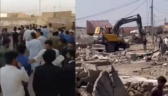 300 illegal houses, shops demolished in Afghan colony in Karachi