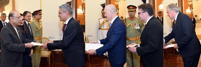 Four envoys present credentials to President Zardari