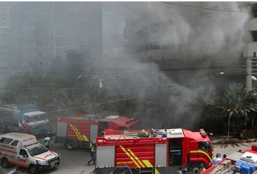 Fire erupts in foam-making factory in Karachi