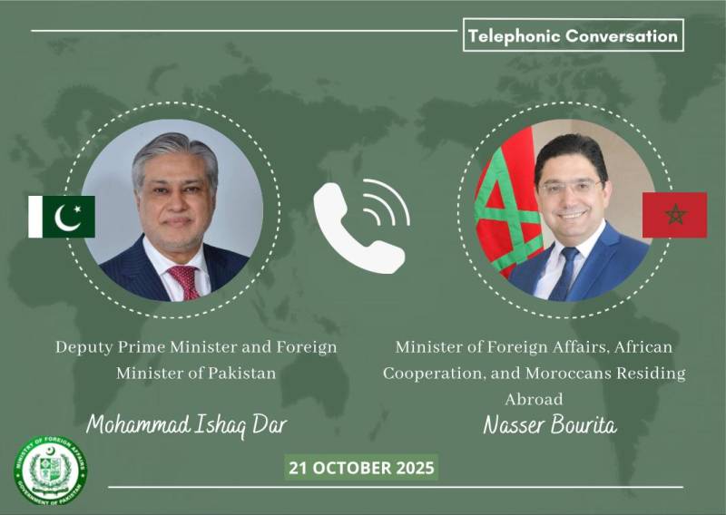 Dar invites Moroccan FM Bourita to visit Pakistan